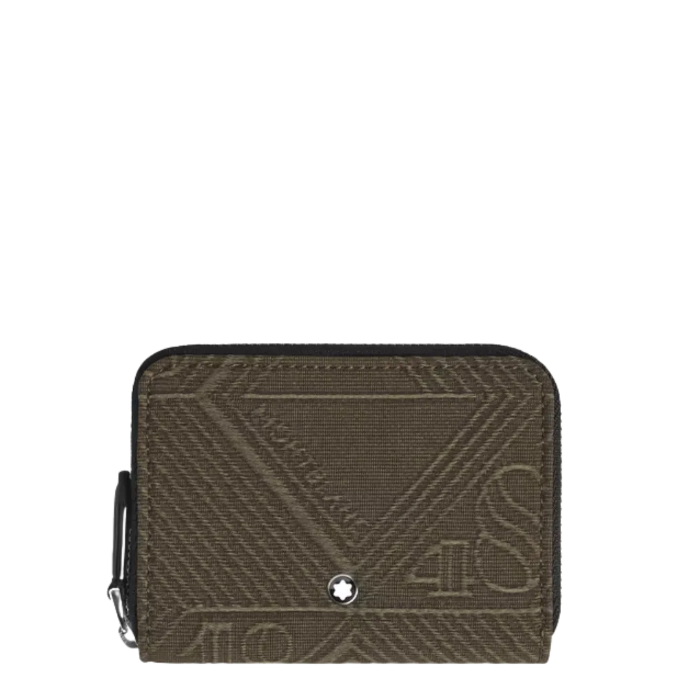 Montblanc 4810 Jacquard Mini Wallet 2cc With Zip – Khaki