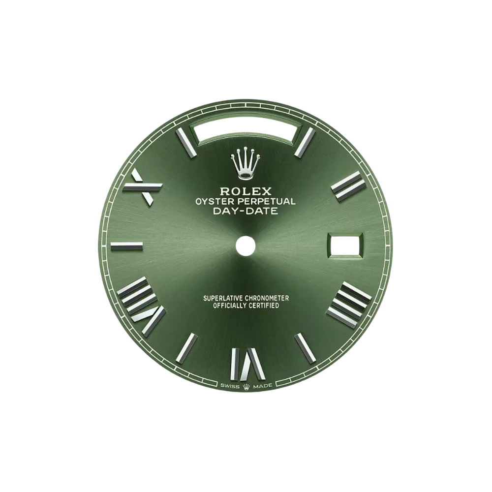 Rolex Day-Date 40 228396TBR Platinum Olive Green Dial Diamond Bezel - Image 3