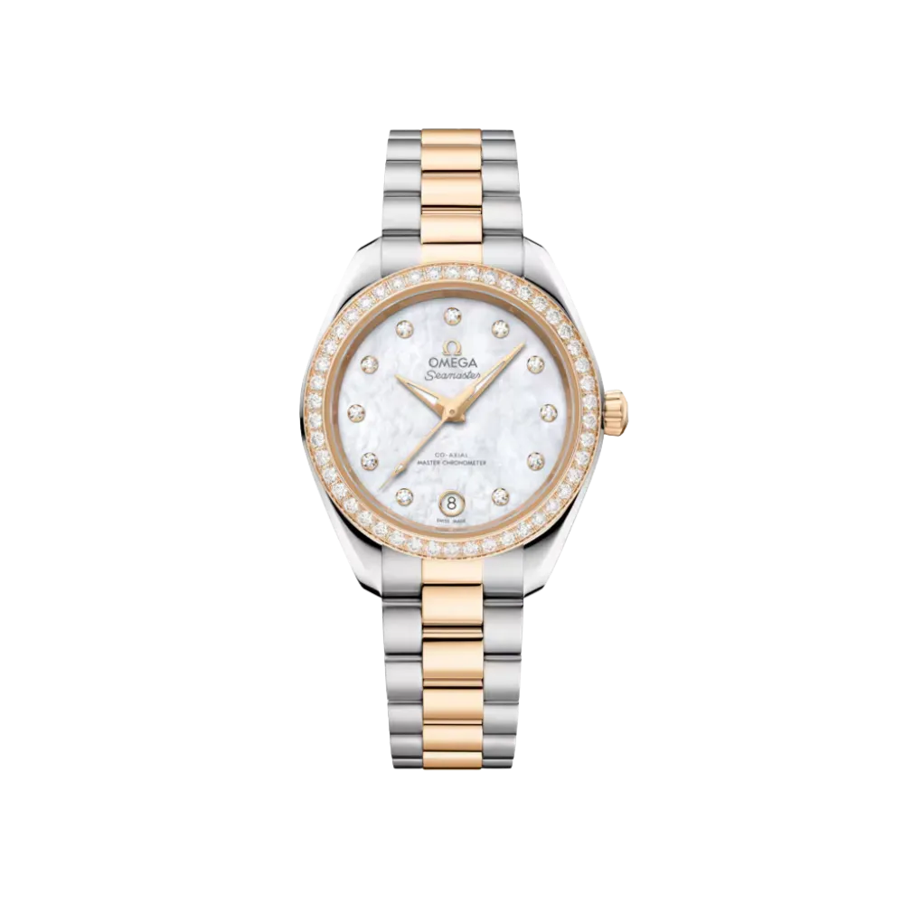 Seamaster Aqua Terra 150M 30 mm, steel ‑ Moonshine gold on steel ‑ Moonshine gold Ref. 220.25.30.20.55.001