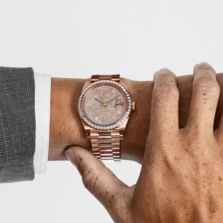 Rolex Day-Date 40 228345RBR Rose Gold Diamond Dial Diamond Bezel - Image 3